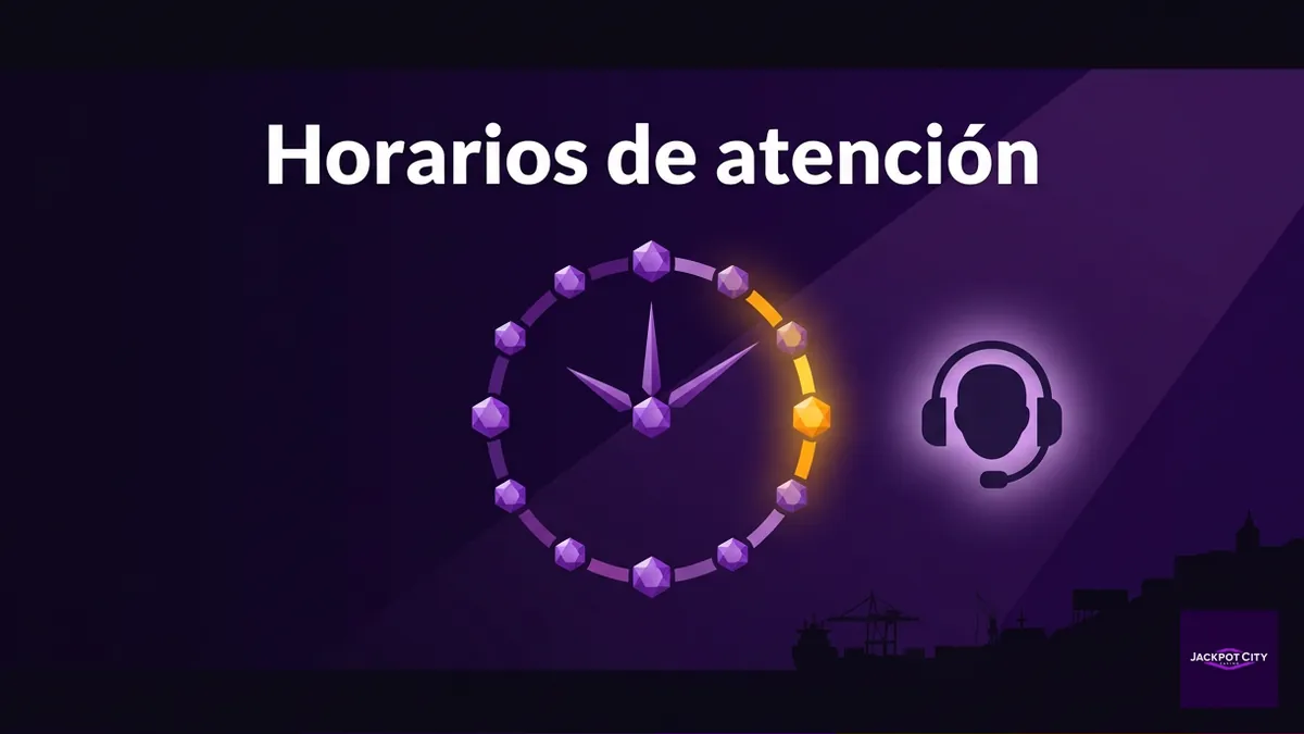 Horario de atención al cliente de JackpotCity Chile, disponible todos los días