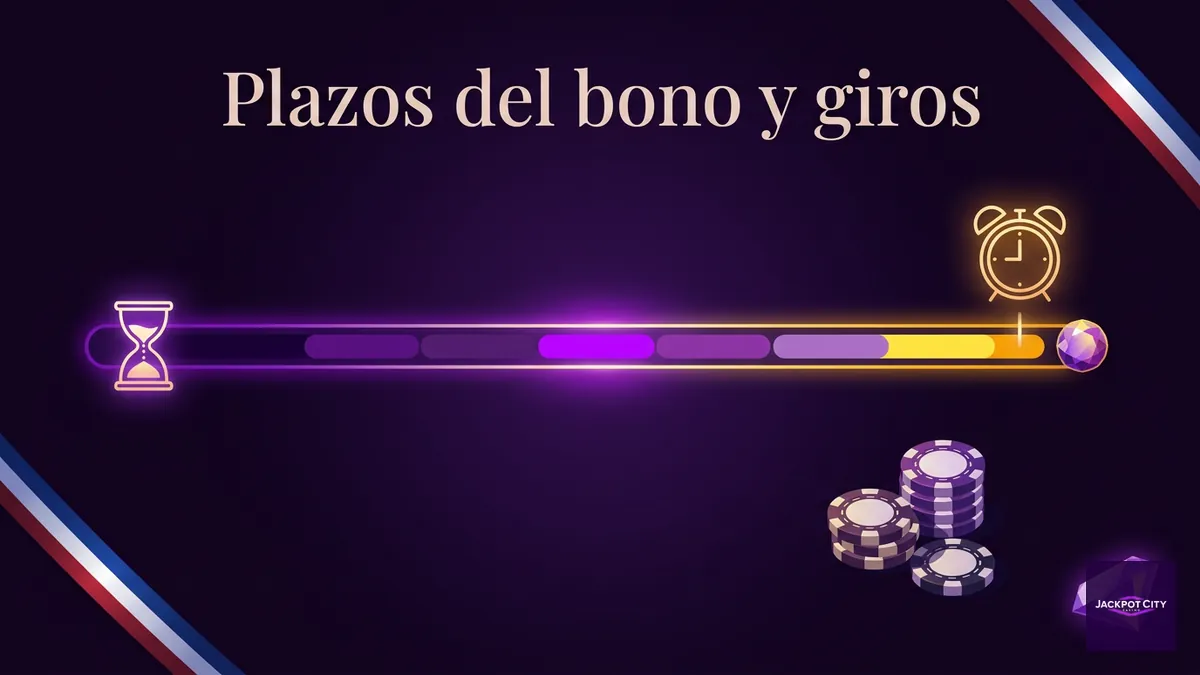 Plazos de caducidad del bono de bienvenida y de los giros de JackpotCity Chile