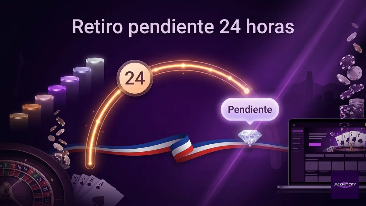 Todo retiro en JackpotCity Chile queda pendiente 24 horas antes de procesarse y no se paga en fin de semana